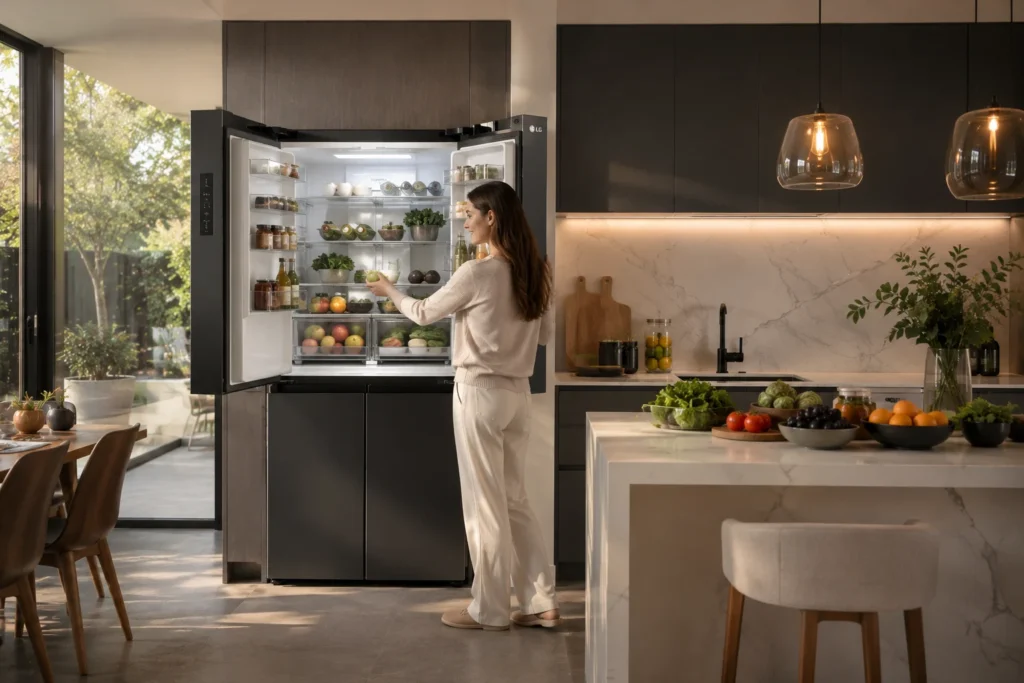 Stylish LG Combi Fridge as the Centrepiece of the Kitchen